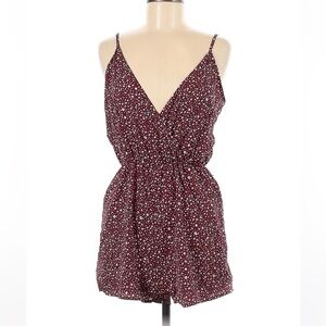 Womens SHEIN size medium maroon floral romper